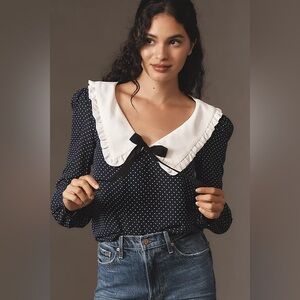Reformation Edalene Top in Navy